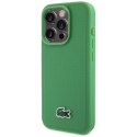 Etui Lacoste Iconic Petit Pique Crossbody Cord MagSafe do iPhone 15 Pro zielony