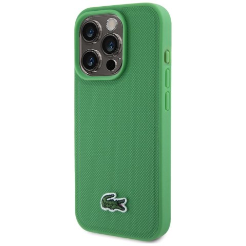 Etui Lacoste Iconic Petit Pique Crossbody Cord MagSafe do iPhone 15 Pro zielony
