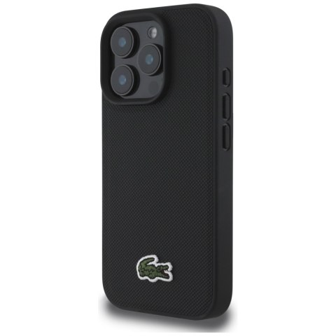Etui Lacoste Iconic Petit Pique Crossbody Cord MagSafe do iPhone 16 Pro czarny