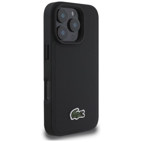Etui Lacoste Iconic Petit Pique Crossbody Cord MagSafe do iPhone 16 Pro czarny