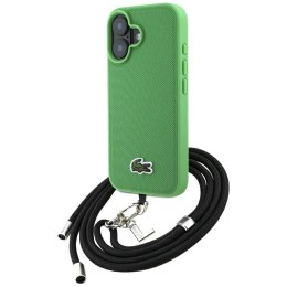 Etui Lacoste Iconic Petit Pique Crossbody Cord MagSafe do iPhone 16 zielony