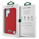 Etui Lacoste Iconic Petit Pique Woven Logo MagSafe do Samsung Galaxy S25 Ultra czerwony