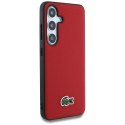 Etui Lacoste Iconic Petit Pique Woven Logo MagSafe do Samsung Galaxy S25 czerwony