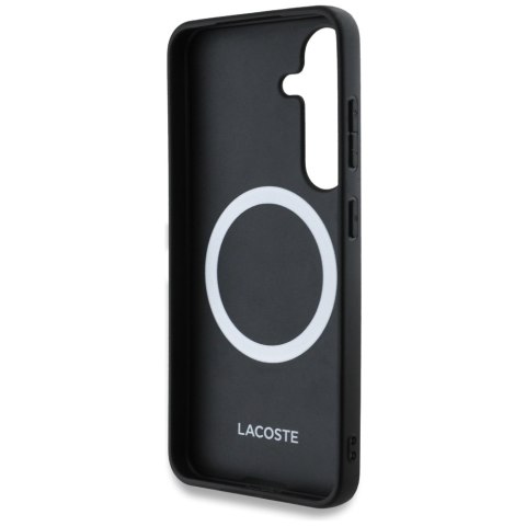 Etui Lacoste Iconic Petit Pique Woven Logo MagSafe do Samsung Galaxy S25 czerwony