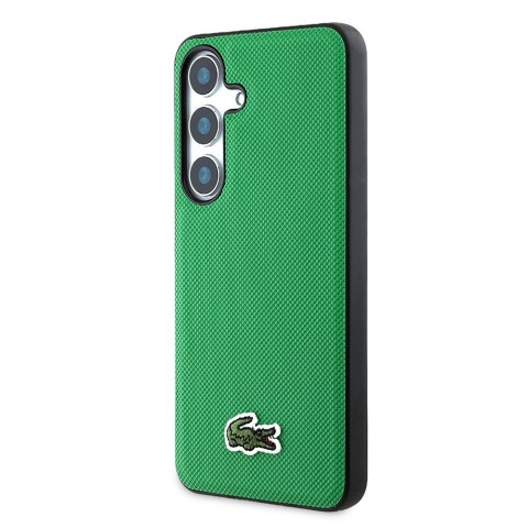 Etui Lacoste Iconic Petit Pique Woven Logo MagSafe do Samsung Galaxy S25+ zielony