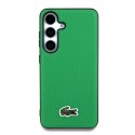 Etui Lacoste Iconic Petit Pique Woven Logo MagSafe do Samsung Galaxy S25+ zielony