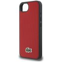 Etui Lacoste Iconic Petit Pique Woven Logo MagSafe do iPhone 16e czerwony