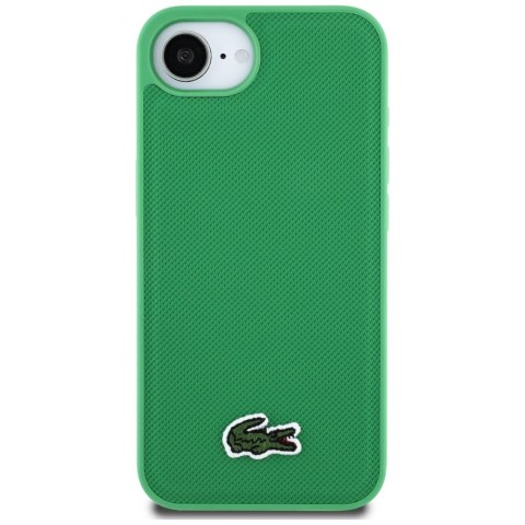 Etui Lacoste Iconic Petit Pique Woven Logo MagSafe do iPhone 16e zielony