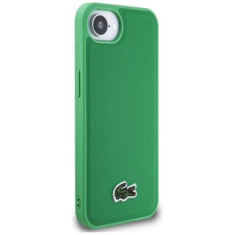 Etui Lacoste Iconic Petit Pique Woven Logo MagSafe do iPhone 16e zielony