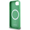 Etui Lacoste Iconic Petit Pique Woven Logo MagSafe do iPhone 16e zielony