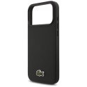 Etui Lacoste Iconic Petit Pique Woven Logo MagSafe do iPhone 17 Pro Max czarny