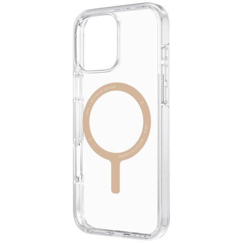 Etui UNIQ Clario do iPhone 16 Pro Max Magclick Charging przezroczysty/złoty