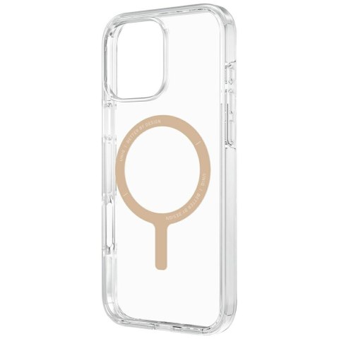 Etui UNIQ Clario do iPhone 16 Pro Magclick Charging przezroczysty/złoty