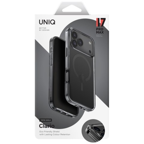 Etui UNIQ Clario do iPhone 17 Pro Max Magclick Charging czarny