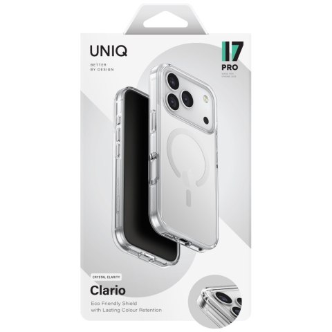 Etui UNIQ Clario do iPhone 17 Pro Magclick Charging przezroczysty