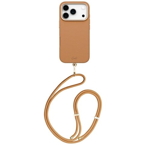 Etui UNIQ Coehl Mirelle do iPhone 17 Pro Magnetic Charging brązowy