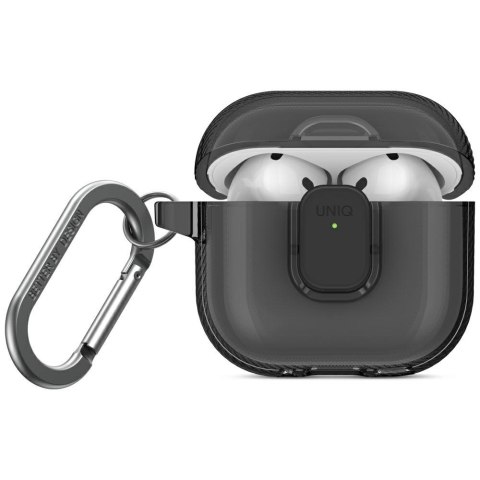 Etui UNIQ Glase Pro do AirPods 4 Lock Case dymny