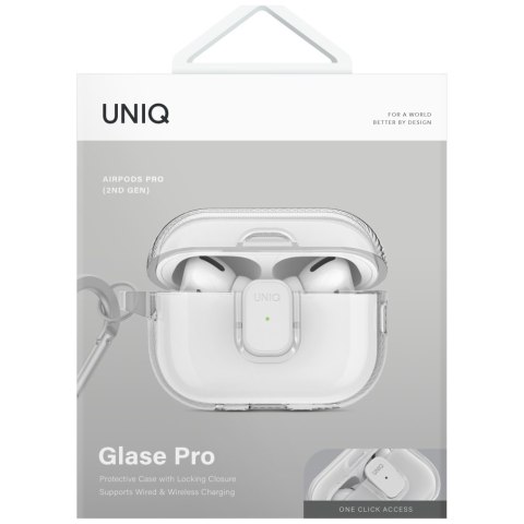 Etui UNIQ Glase Pro do AirPods Pro 2 Lock Case przezroczysty