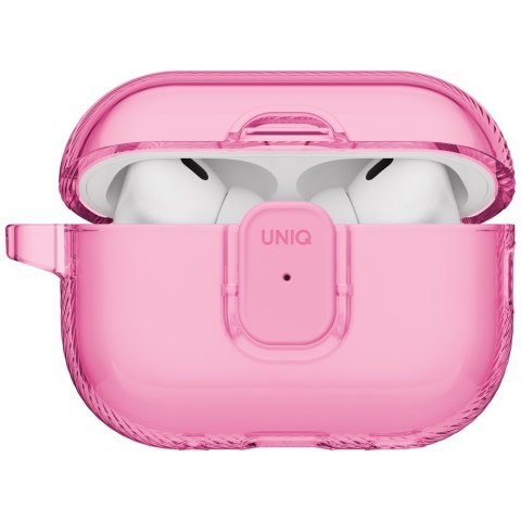 Etui UNIQ Glase Pro do AirPods Pro 3 Lock Case różowy