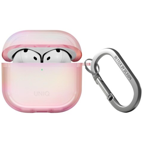 Etui UNIQ Iridescia do AirPods 4 Hang Case pink prism