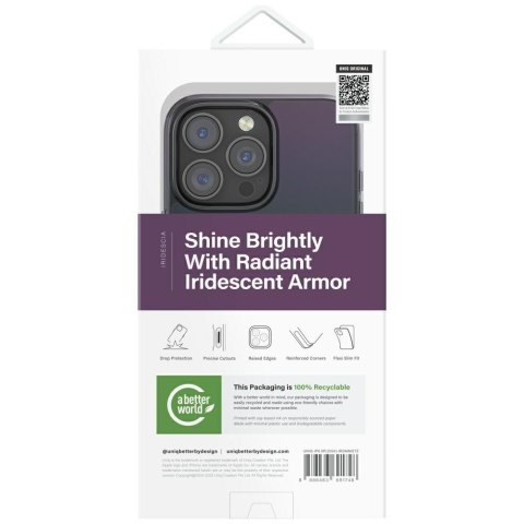 Etui UNIQ Iridescia do iPhone 16 Pro Max Magclick Charging midnight