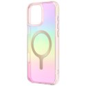 Etui UNIQ Iridescia do iPhone 16 Pro Max Magclick Charging pink prism