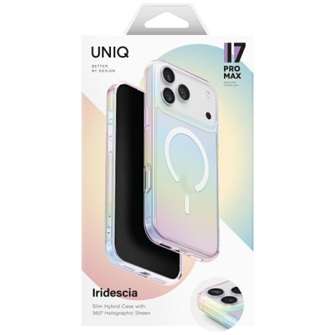 Etui UNIQ Iridescia do iPhone 17 Pro Max Magclick Charging holo quartz