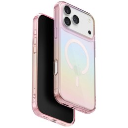 Etui UNIQ Iridescia do iPhone 17 Pro Max Magclick Charging pink prism