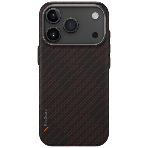 Etui UNIQ Keva EDGE do iPhone 17 Pro Magclick Charging pomarańczowy