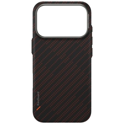 Etui UNIQ Keva EDGE do iPhone 17 Pro Magclick Charging pomarańczowy