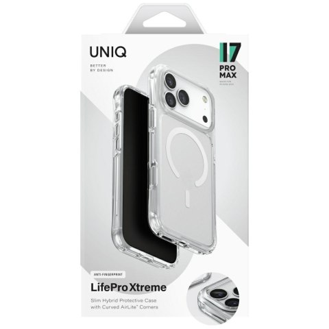 Etui UNIQ LifePro Xtreme do iPhone 17 Pro Max Magclick Charging przezroczysty