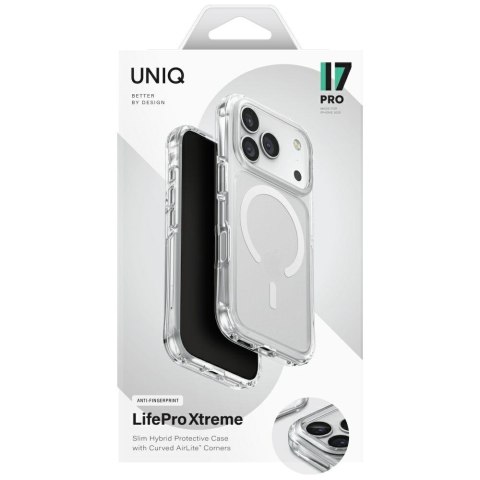 Etui UNIQ LifePro Xtreme do iPhone 17 Pro Magclick Charging przezroczysty