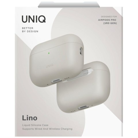Etui UNIQ Lino do AirPods Pro 3 gen Silicone beżowy