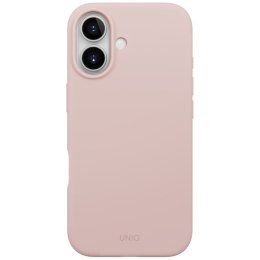 Etui UNIQ Lino do iPhone 17 Magclick Charging różowy