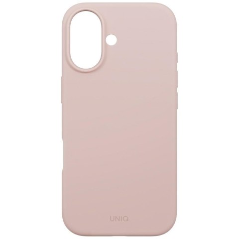 Etui UNIQ Lino do iPhone 17 Magclick Charging różowy