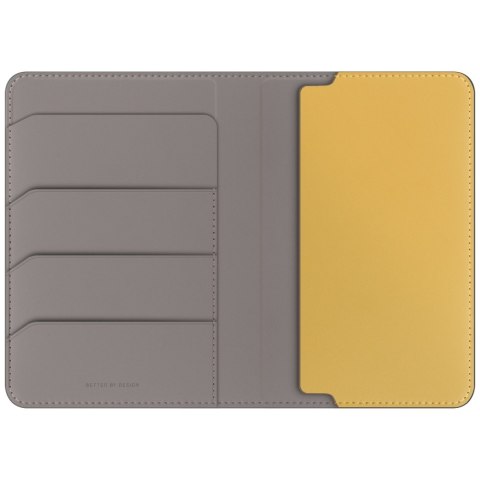 Etui na paszport UNIQ Belmont blokada RFID szaro-żółty