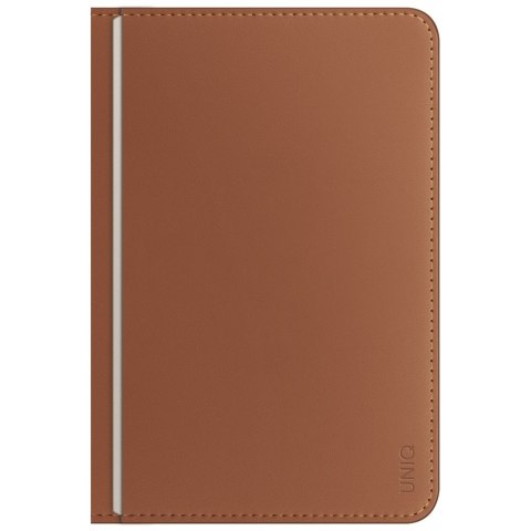 Etui na paszport UNIQ Belmont z Apple Find My blokada RFID karmelowy beżowy