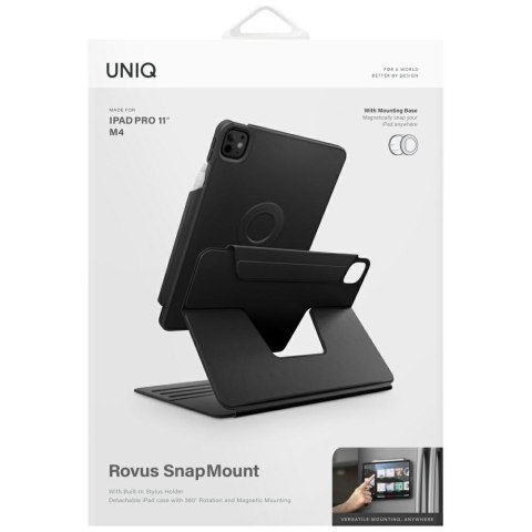 Etui UNIQ Rovus Snapmount Magnetic 360 Rotating Detachable do iPad Pro 11" (2024/2025) czarny