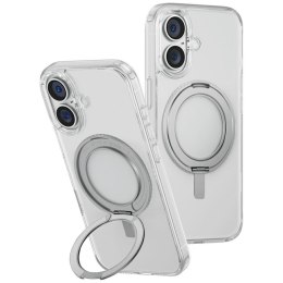 Etui UNIQ Swivix do iPhone 16 Plus 360 Rotating Kickstand przezroczysty
