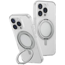 Etui UNIQ Swivix do iPhone 16 Pro 360 Rotating Kickstand przezroczysty