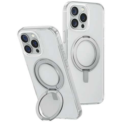 Etui UNIQ Swivix do iPhone 16 Pro Max 360 Rotating Kickstand przezroczysty