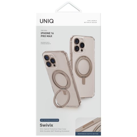 Etui UNIQ Swivix do iPhone 16 Pro Max 360 Rotating Kickstand złoty