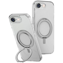 Etui UNIQ Swivix do iPhone 16e (2025) 360 Rotating Kickstand przezroczysty
