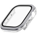 Etui UNIQ Voute do Apple Watch Series 10 / 11 42mm szkło hartowane srebrny