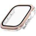 Etui UNIQ Voute do Apple Watch Series 10 / 11 46mm szkło hartowane różowo-złoty