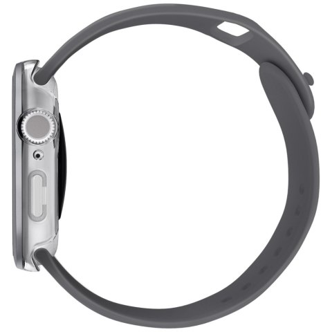 Etui UNIQ Voute do Apple Watch Series 10 / 11 46mm szkło hartowane srebrny
