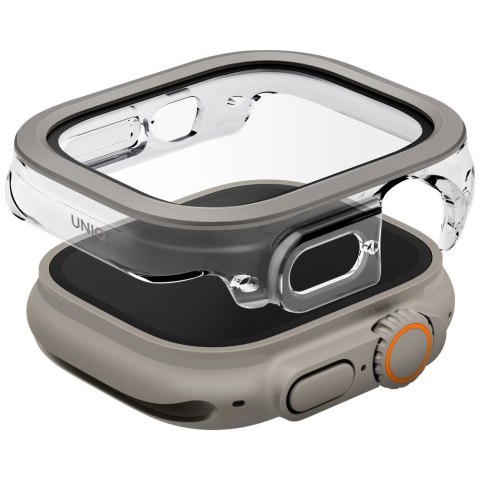 Etui UNIQ Voute do Apple Watch Ultra 49mm szkło hartowane srebrny