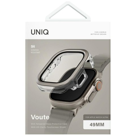 Etui UNIQ Voute do Apple Watch Ultra 49mm szkło hartowane srebrny