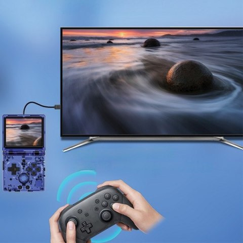 Konsola Anbernic RG35XXSP niebieskitransparentny/translucent blue