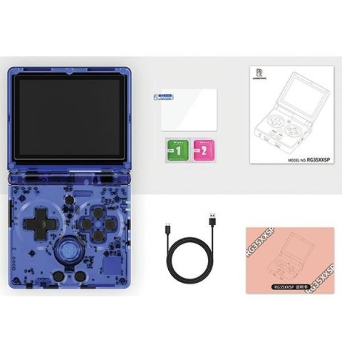 Konsola Anbernic RG35XXSP niebieskitransparentny/translucent blue